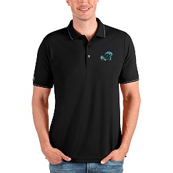 Antigua Men's Tulane Green Wave Black and Silver Affluent Polo