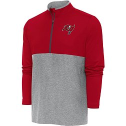 Antigua Men's Tampa Bay Buccaneers Zone Red Quarter-Zip Pullover T-Shirt