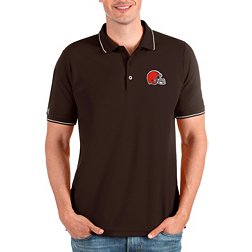 Antigua Men's Cleveland Browns Affluent Brown Polo