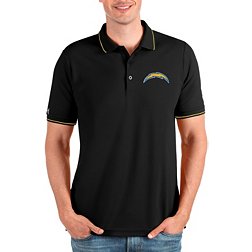 Antigua Men's Los Angeles Chargers Affluent Black Polo
