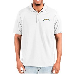 Antigua Men's Los Angeles Chargers Affluent White/Silver Big & Tall Polo