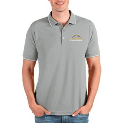 Antigua Men's Los Angeles Chargers Affluent Grey Polo