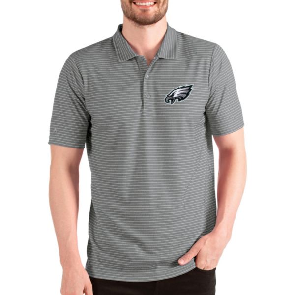 Antigua Men's Philadelphia Eagles Esteem Grey/White Polo