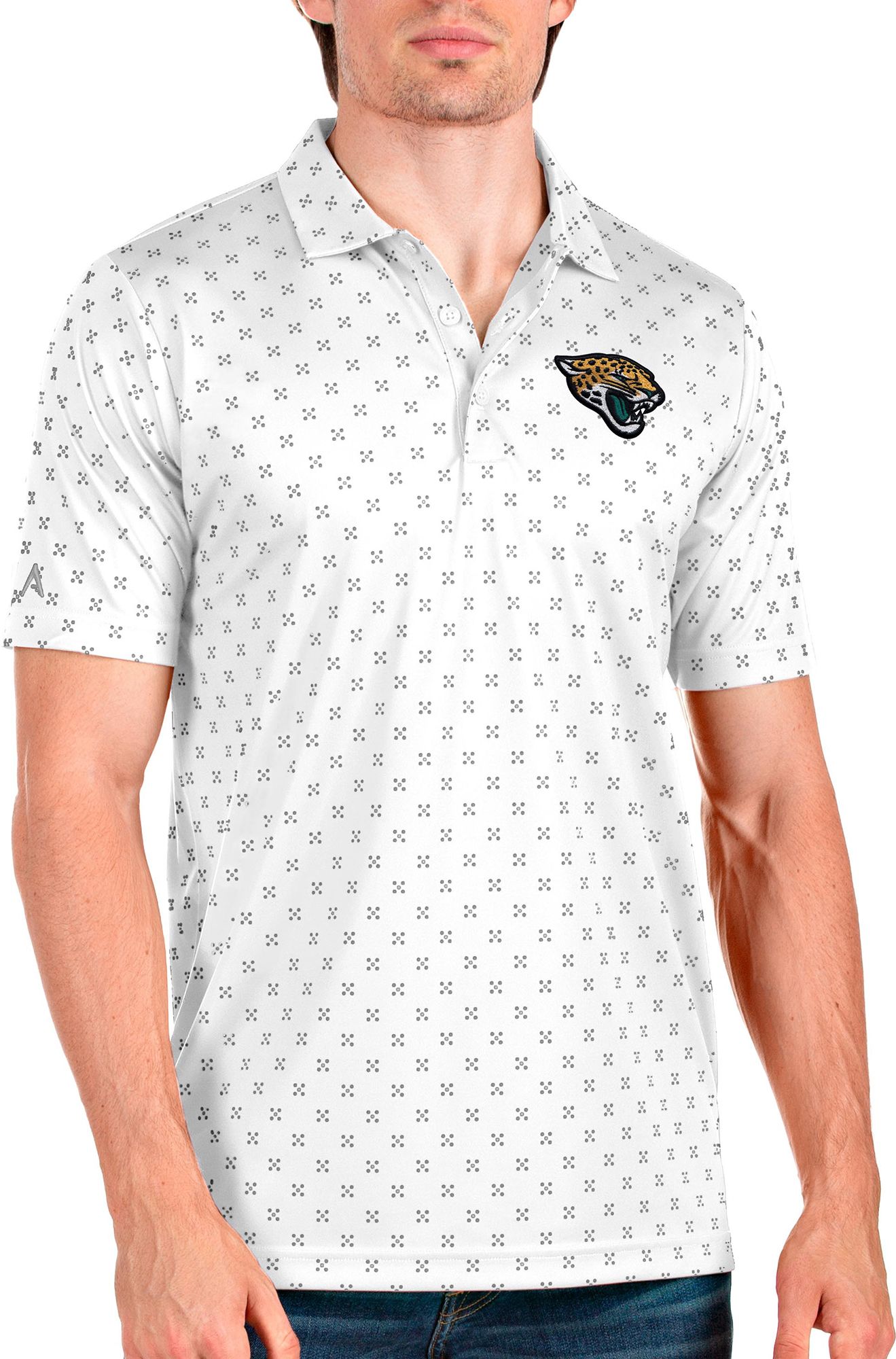 Antigua Jacksonville Jaguars Men's Spark White Polo