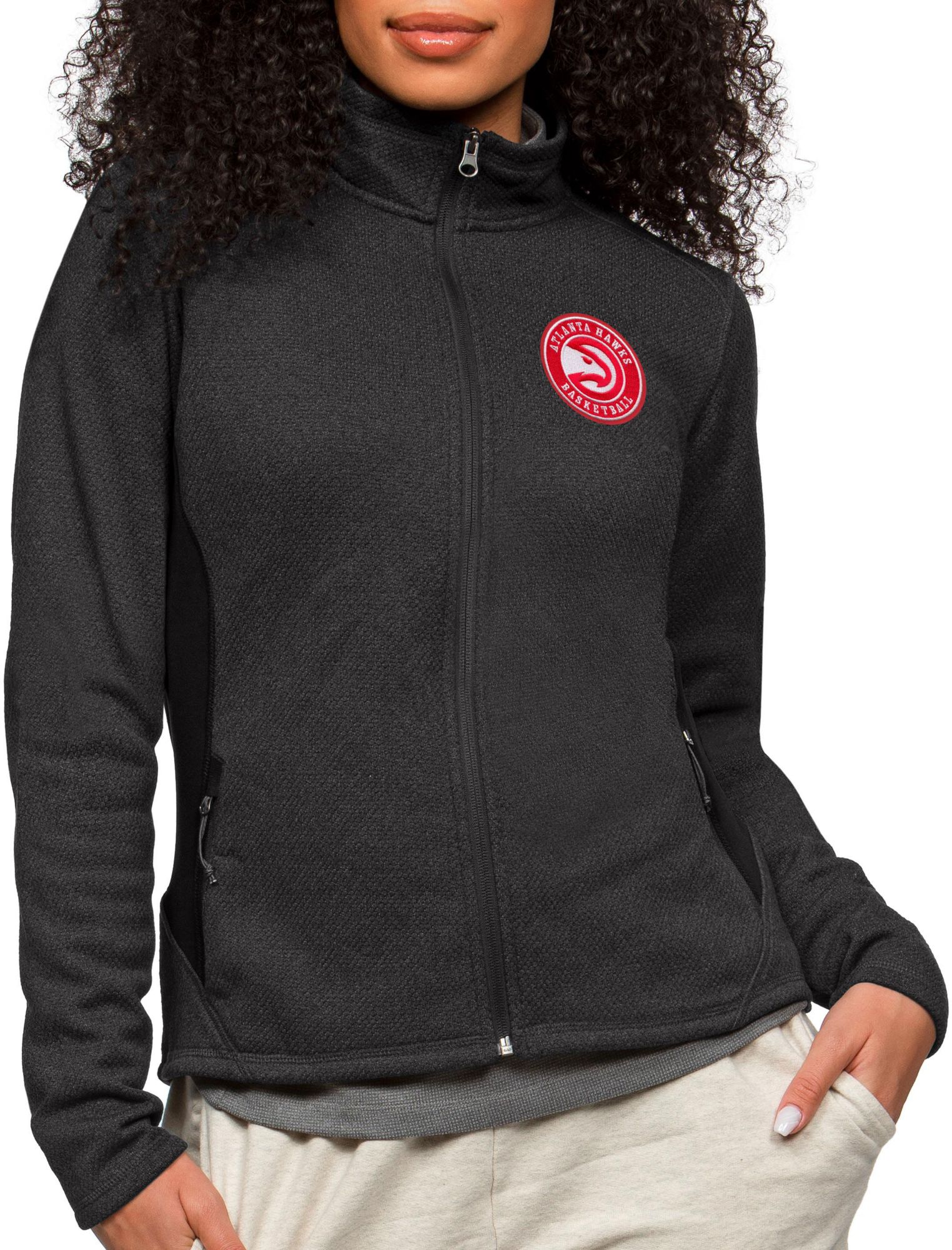 Antigua Women's Atlanta Hawks Black Course Jacket
