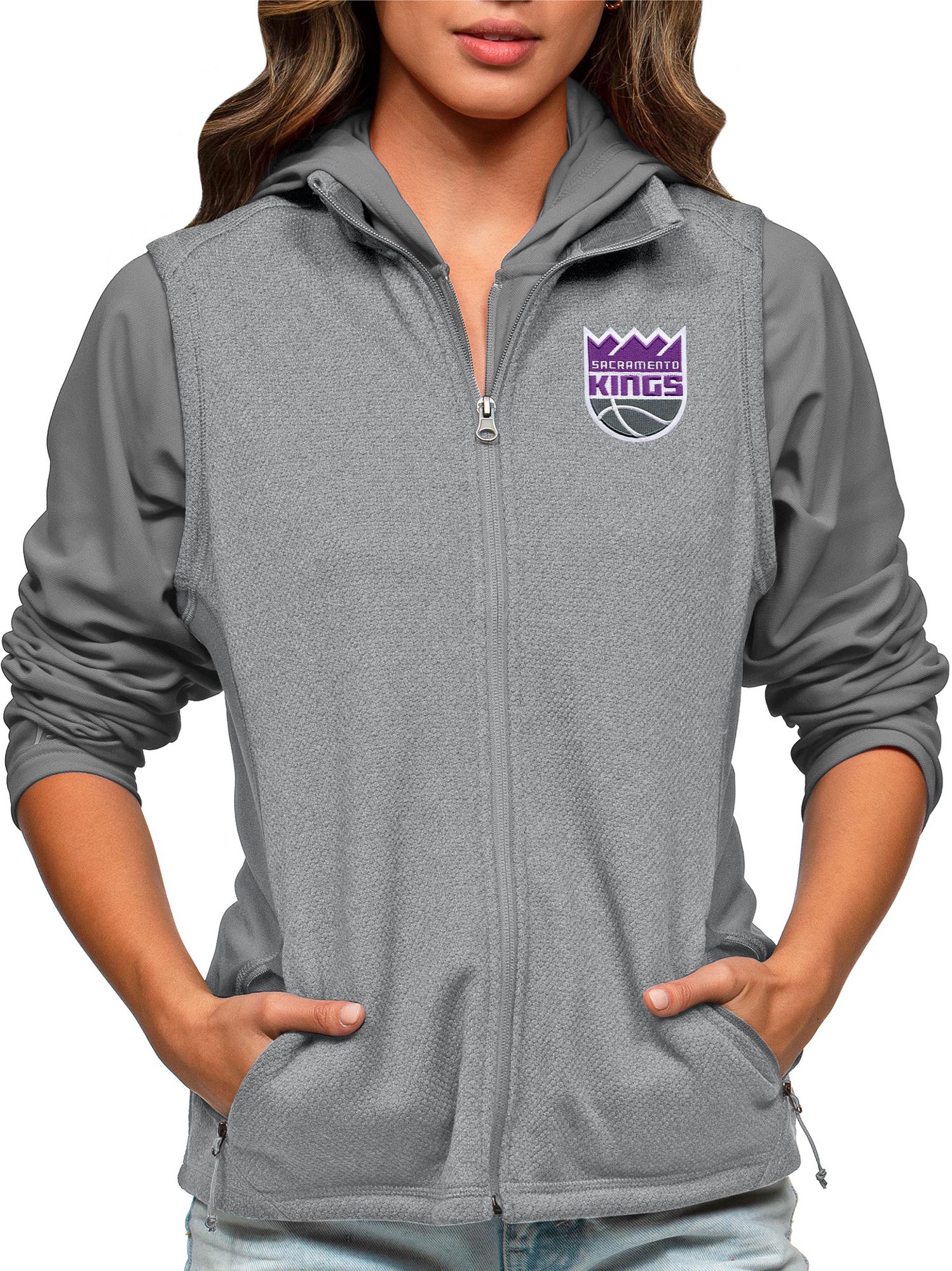 Antigua Women's Sacramento Kings Grey Course Vest