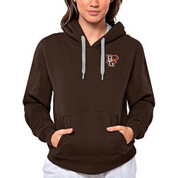 Antigua Women's Bowling Green Falcons Brown Victory Pullover Hoodie
