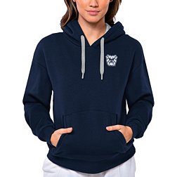 Antigua Women's Butler Bulldogs Blue Victory Pullover Hoodie