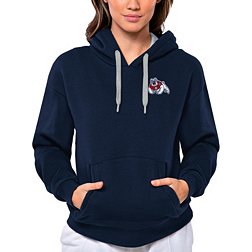 Antigua Women's Fresno State Bulldogs Navy Victory Pullover Hoodie