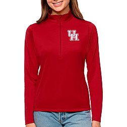 Antigua Women's Houston Cougars Dark Red Tribute Quarter-Zip Shirt