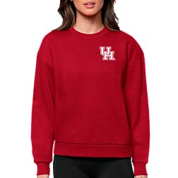 Antigua Women's Houston Cougars Dark Red Victory Crew Sweatshirt