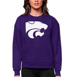 Antigua Women's Kansas State Wildcats Dark Purple Victory Crew Sweatshirt