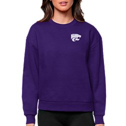 Antigua Women's Kansas State Wildcats Dark Purple Victory Crew Sweatshirt