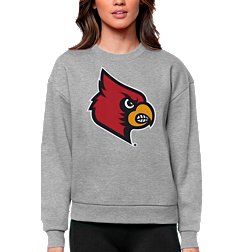 Louisville Cardinals Womens Small Hoodie Sweatshirt Gray Thin Soft V-neck  NCAA