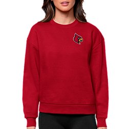 Louisville Cardinals Womens Small Hoodie Sweatshirt Gray Thin Soft V-neck  NCAA