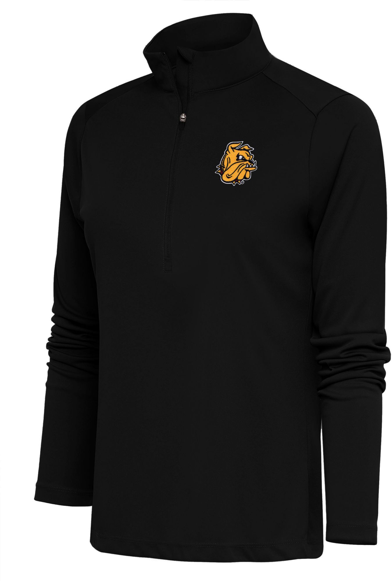 Antigua Women's Minnesota-Duluth  Bulldogs Black Tribute Quarter-Zip Shirt