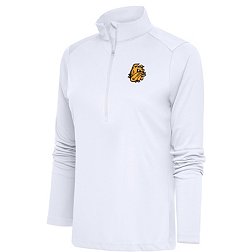 Antigua Women's Minnesota-Duluth  Bulldogs White Tribute Quarter-Zip Shirt