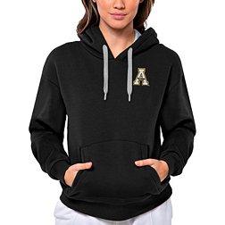 Antigua Women's Appalachian State Mountaineers Black Victory Pullover Hoodie