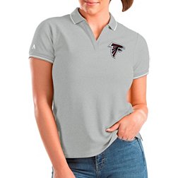 Antigua Women's Atlanta Falcons Affluent Grey Heather/White Polo