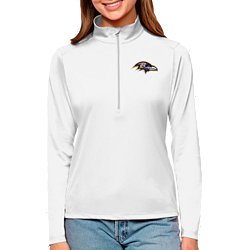 Houston Astros Antigua Women's Fortune Half-Zip Pullover Sweater - Heathered Navy, Size: XL, Blue