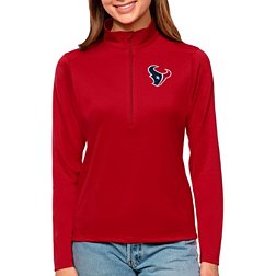 Antigua Women's Houston Texans Tribute Red Quarter-Zip Pullover