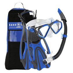 Aqua Lung Sport Hawkeye, Fins, and Snorkel Set