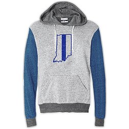 Where I'm From IND State Stripe Grey/Blue Pullover Hoodie
