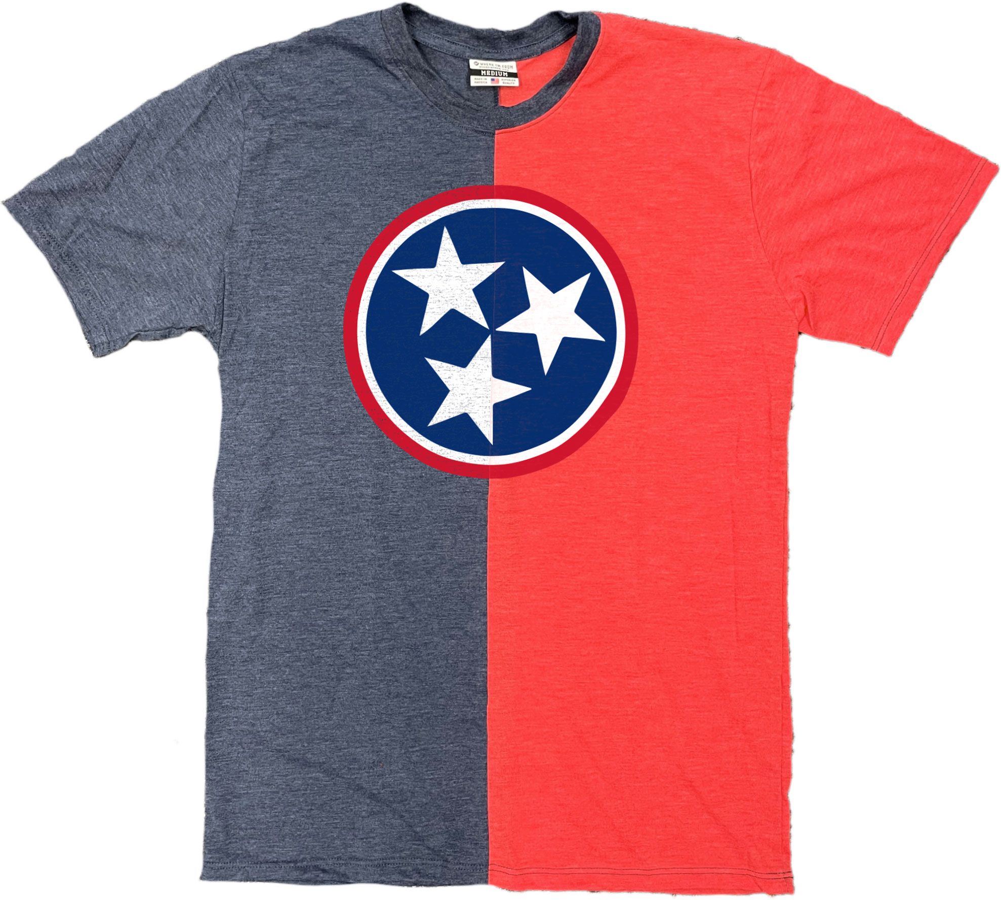 Where I'm From Tennessee Split Tri-Star T-Shirt