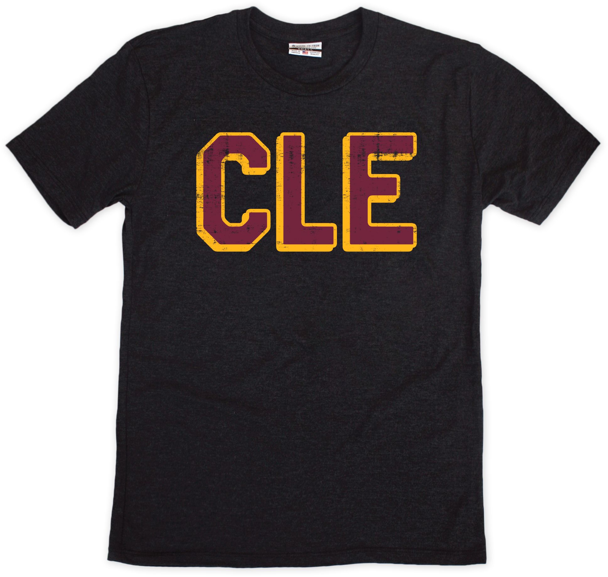 Where I'm From Adult Cleveland City Code Black T-Shirt