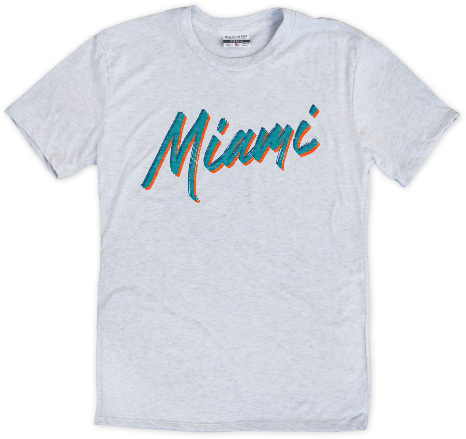 Where I'm From Miami Dolphins Orange 305 T-Shirt