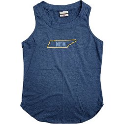 Where I'm From Women's Memphis State Outline Navy Relaxed Tank