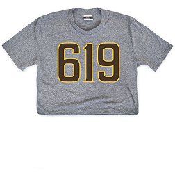 Where I'm From San Diego 619 Area Code Grey Cropped T-Shirt