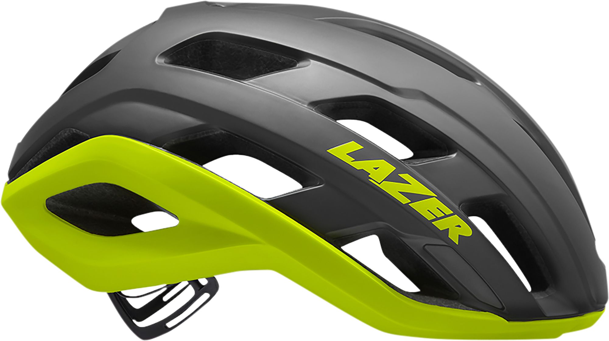 Photos - Cycling Clothing Lazer Strada KinetiCore Bike Helmet, Large, Matte Grey Flash Yellow 22AVUULZRSTRDXXXXDLT 