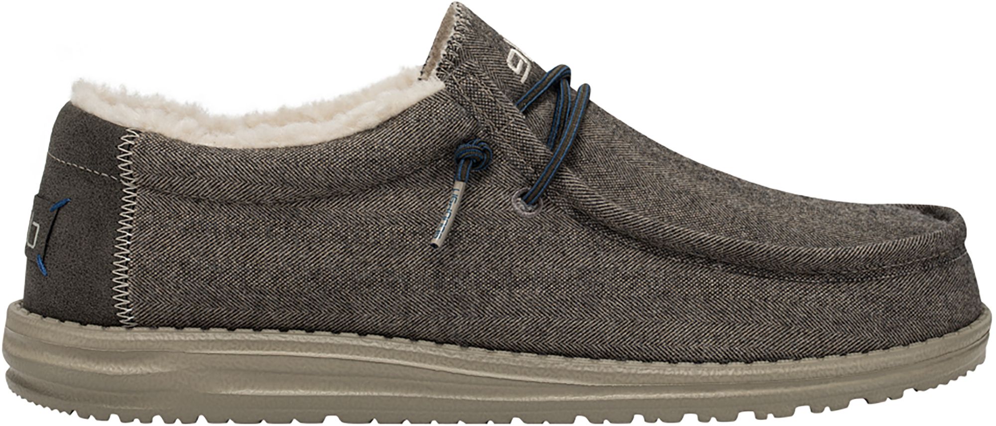 Hey Dude Men's Wally Herringbone Sherpa Loafers