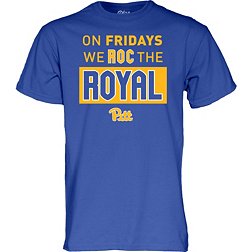 Blue 84 Men's Pitt Panthers Blue 'On Fridays We Roc the Royal' Football T-Shirt