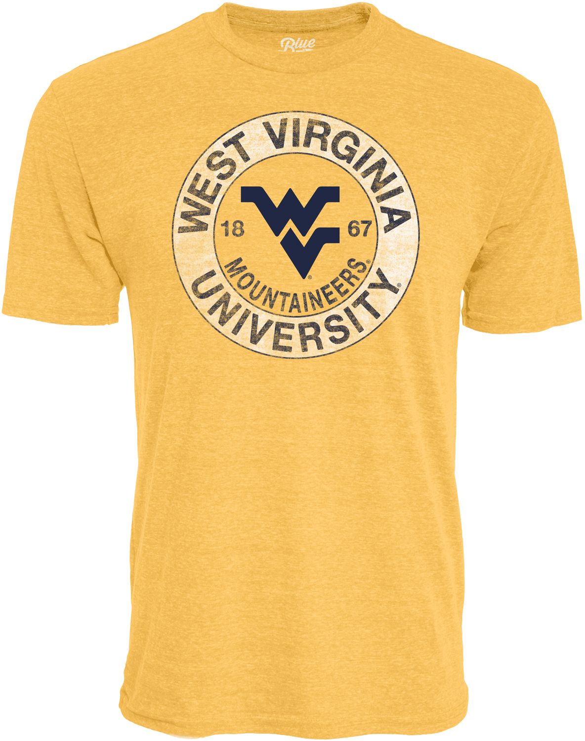 Blue 84 Men's West Virginia Mountaineers Gold Vicious Cycle T-Shirt