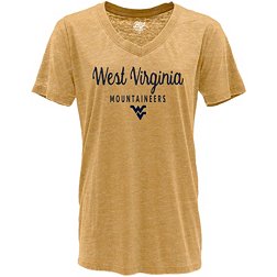 Blue 84 Women's West Virginia Mountaineers Mustard Script T-Shirt