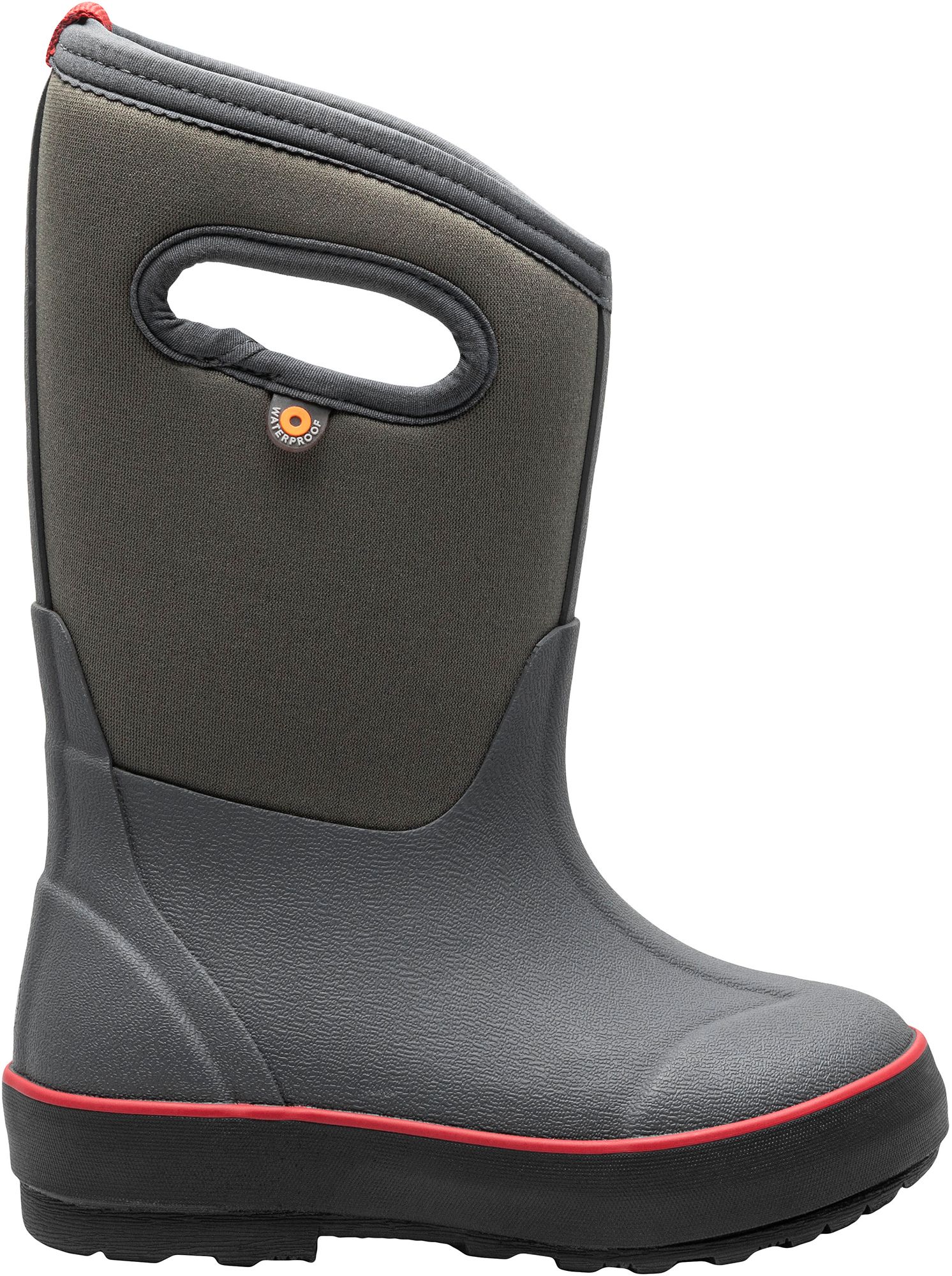 Bogs Kids' Classic II Texture Solid Waterproof Insulated Rain Boots