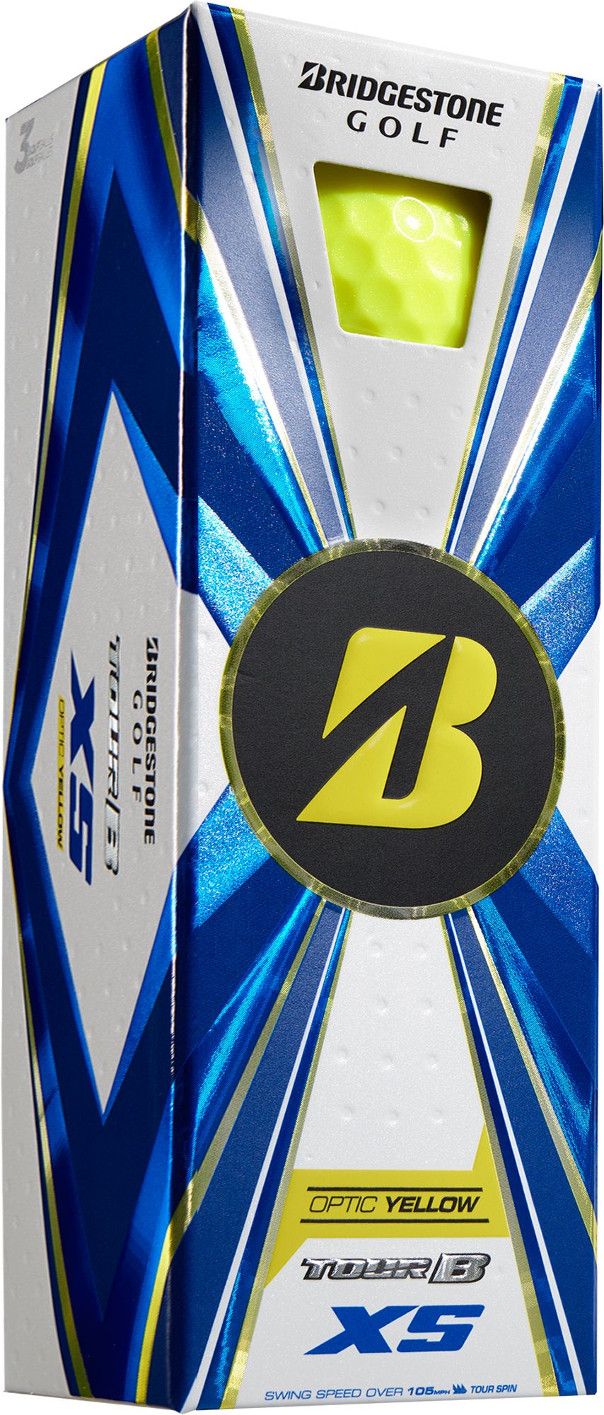 Bridgestone 2022 Tour B XS Yellow Golf Balls - 3 Ball Sleeve