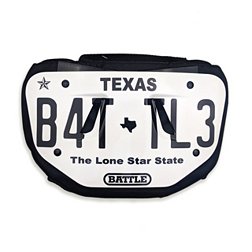 Battle Adult Texas License Plate Chrome Football Back Plate