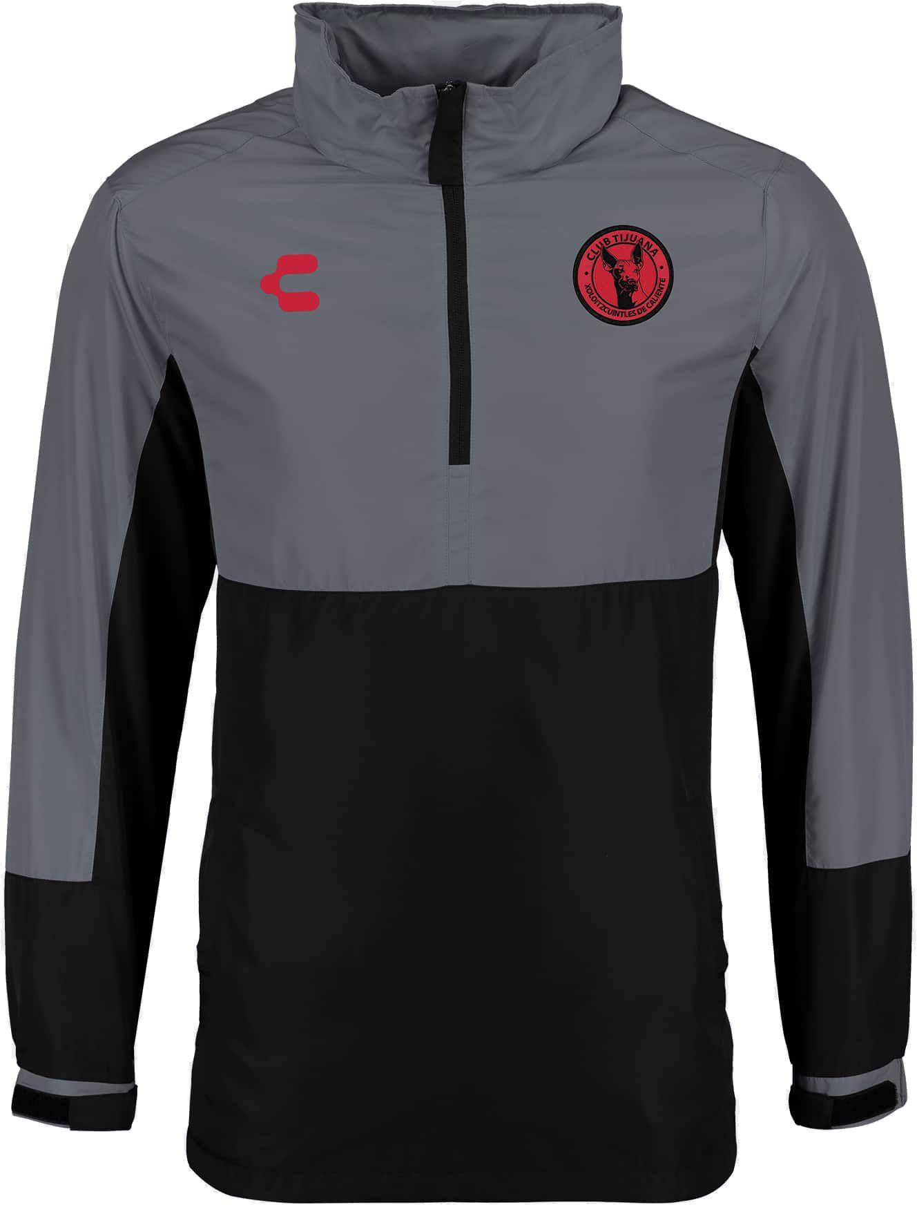 Charly Club Tijuana Xolos 2023 Player Grey Quarter-Zip Pullover Shirt