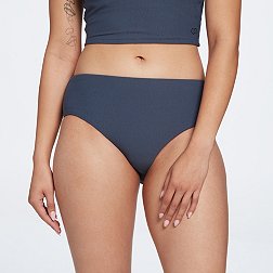 CALIA Women's Textured Mid Rise Bikini Bottom