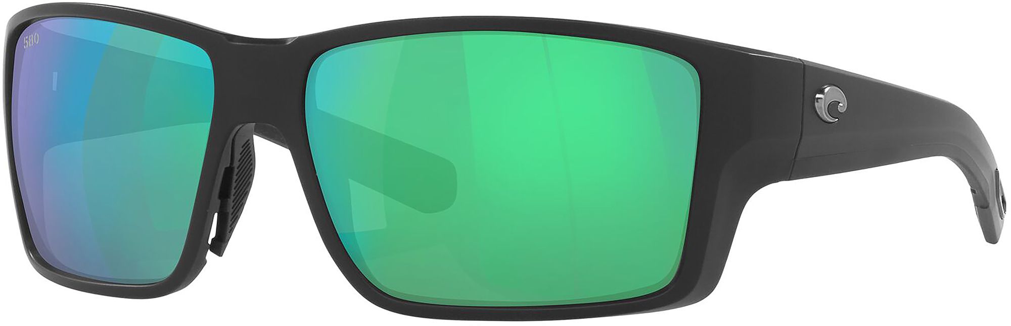 Photos - Sunglasses Costa Del Mar Reefton Pro , Men's, Black/Green Mirror 22CDEURFTN 