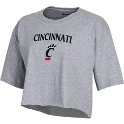 Champion Women's Cincinnati Bearcats Light Grey Cropped T-Shirt