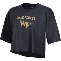 Champion Women's Wake Forest Demon Deacons Black Cropped T-Shirt