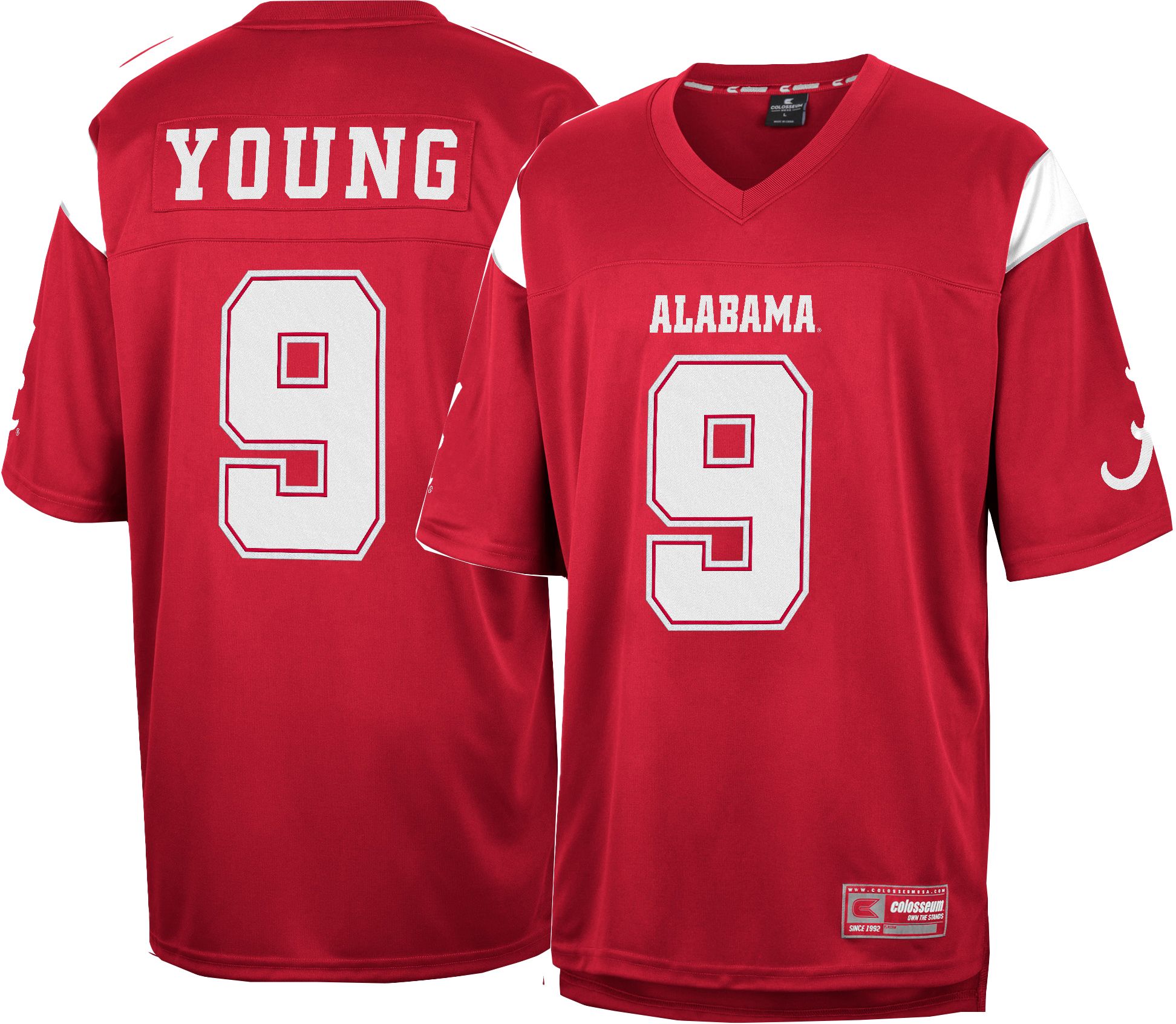Colosseum Men's Alabama Crimson Tide Crimson Bryce Young Replica Jersey