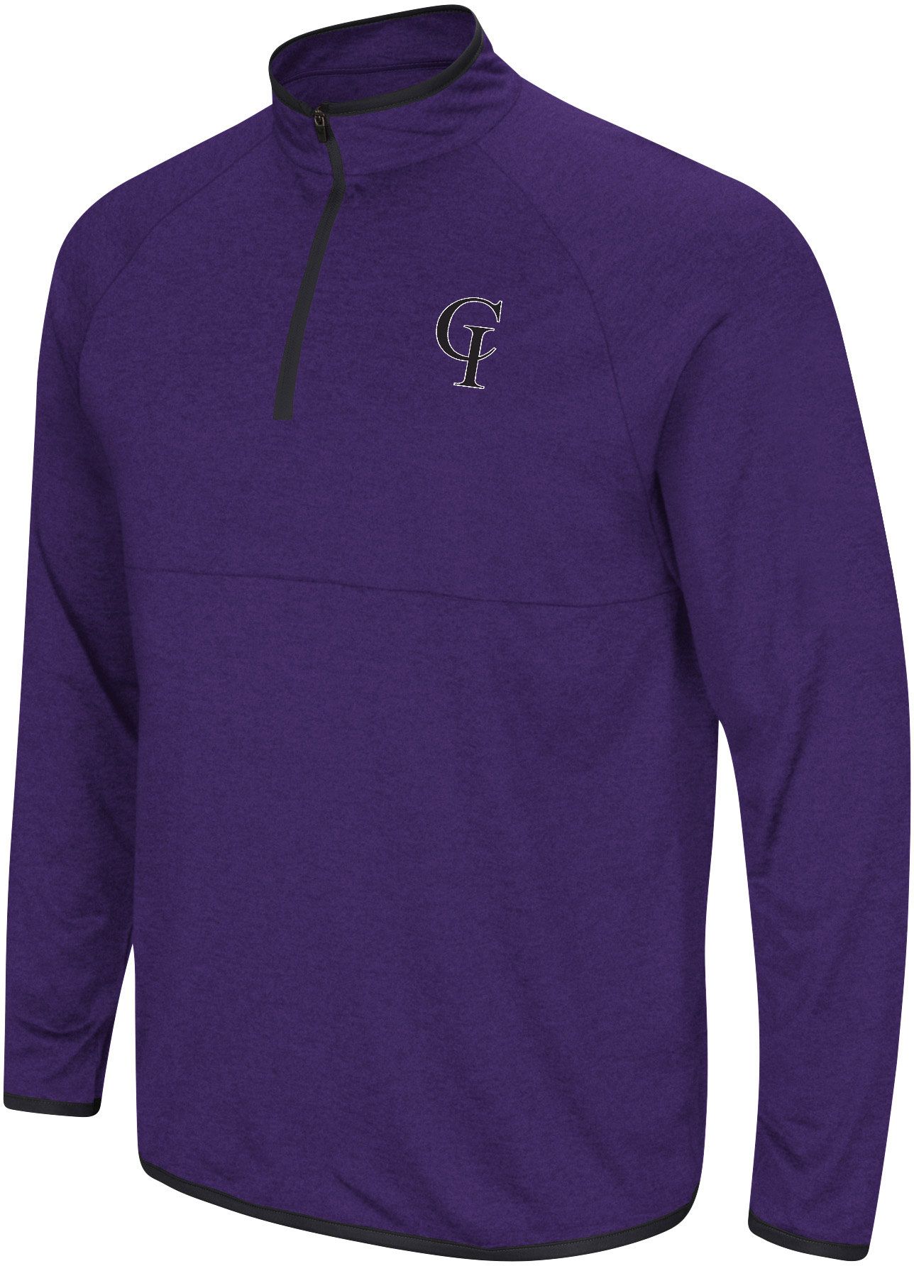Colosseum Men's College of Idaho Yotes Purple Rival 1/4 Zip Jacket