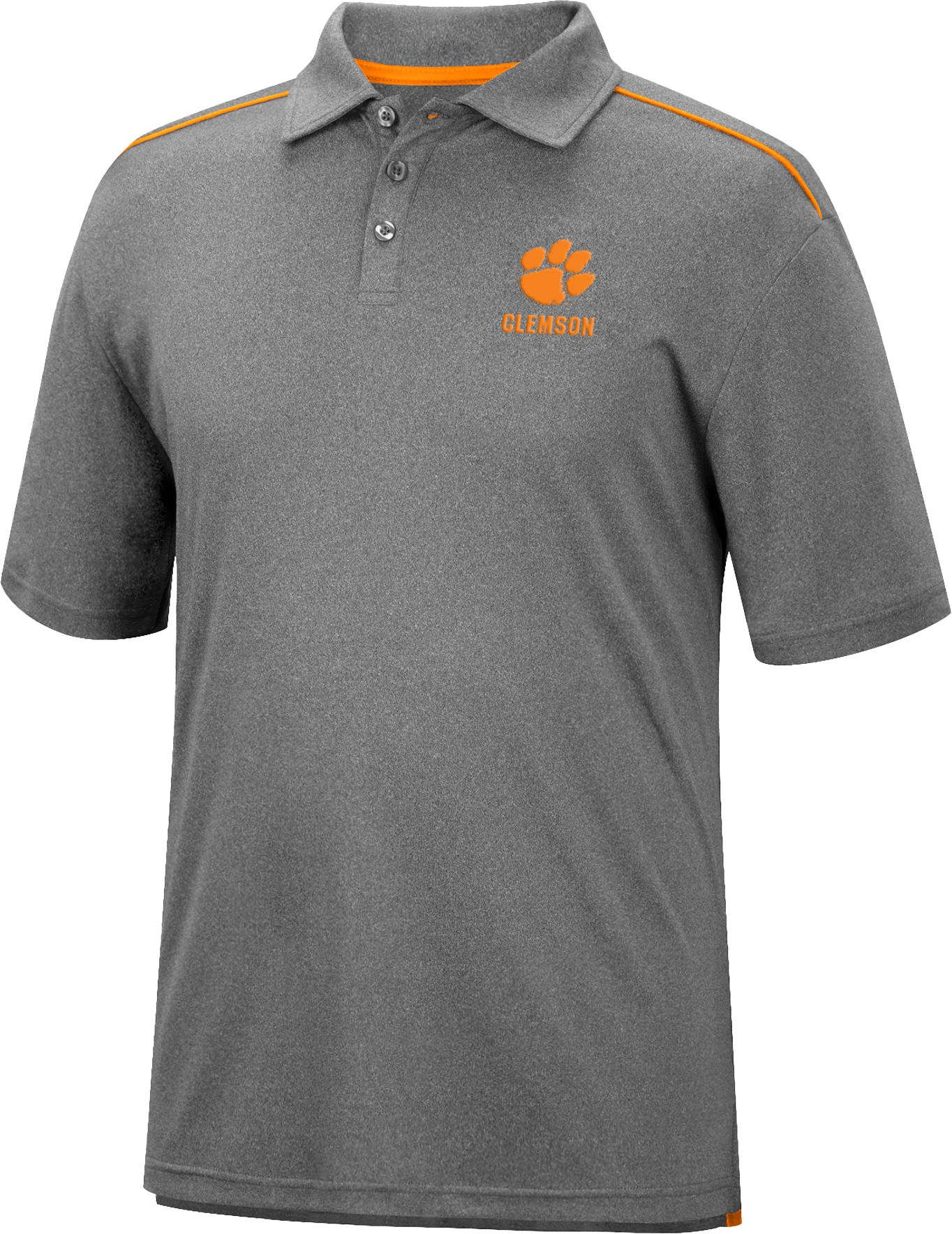 Colosseum Men's Clemson Tigers Gray Polo