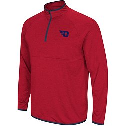 Colosseum Men's Dayton Flyers Red Rival 1/4 Zip Jacket