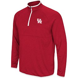 Colosseum Men's Houston Cougars Red Rival 1/4 Zip Jacket